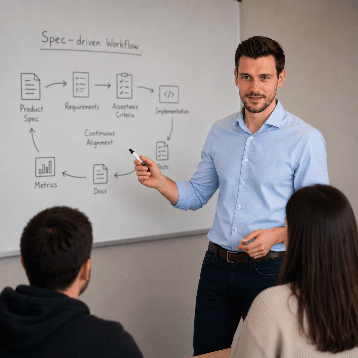 Dr. Florian Patzer teaching an agentic-engineering course